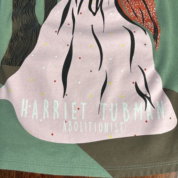 Piccolina Harriet Tubman Graphic Tee Shirt SZ Small Black History Abolitionist - Picture 7 of 7